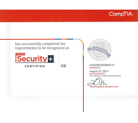 Security+证书维持